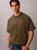 Verde Tricou Lejer Cu Grafica „Calvins Or Nothing”  Barbati