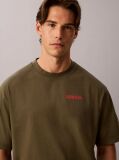 Verde Tricou Lejer Cu Grafica „Calvins Or Nothing”  Barbati