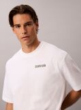 Alb Tricou Lejer Cu Grafica „Calvins Or Nothing”  Barbati