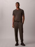 Negru Pantaloni Jogger Cargo Din Bumbac Flausat  Barbati