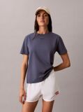 Albastru Tricou Clasic Din Bumbac Cu Logo  Femei