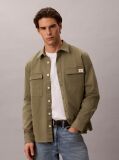 Verde Camasa Overshirt Utility Din Bumbac Confortabil  Barbati