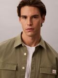 Verde Camasa Overshirt Utility Din Bumbac Confortabil  Barbati