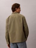 Verde Camasa Overshirt Utility Din Bumbac Confortabil  Barbati