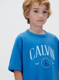 Albastru Tricou Pentru Copii Cu Logo Grafic  Baieti