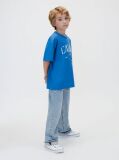 Albastru Tricou Pentru Copii Cu Logo Grafic  Baieti