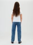 Alb Tricou Slim Cu Logo Pentru Copii   Fete