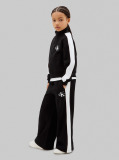 Negru Set De Trening Monologo Cu Bluza Si Pantaloni Jogger  Fete