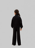 Negru Set De Trening Monologo Cu Bluza Si Pantaloni Jogger  Fete