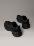 Black Suede and Emblem Logo Nylon Trainers  Men