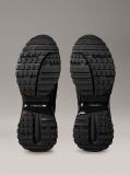 Black Suede and Emblem Logo Nylon Trainers  Men