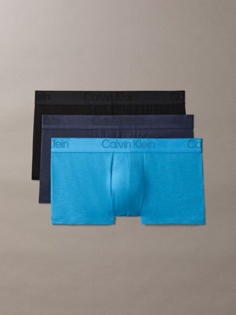 Multi 3 Pack Low Rise Trunks - CK Black  Men