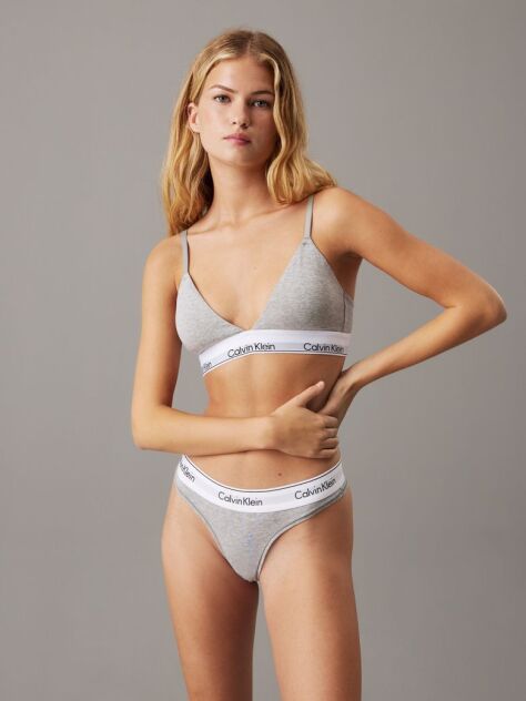 Grey Triangle Bra - Icon Cotton Modal  Women