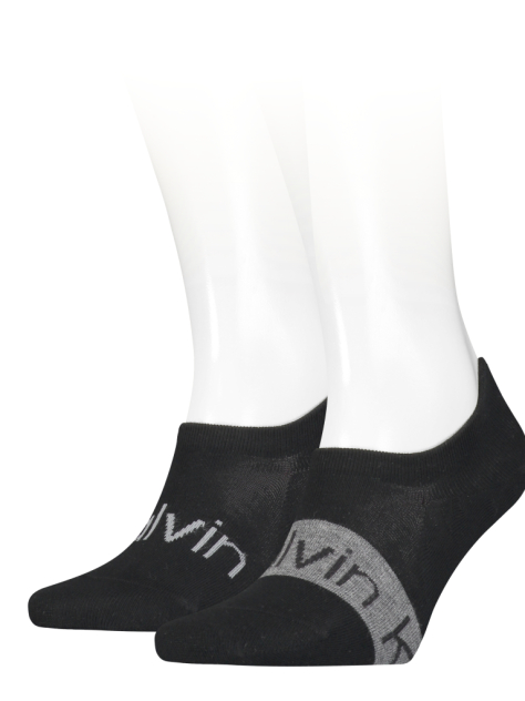 Multi Calvin Klein Logo Ribbon High-Cut Men's Footie 2 pack  Men