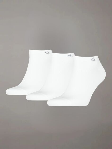 White 3 Pack Sneaker Socks  Men