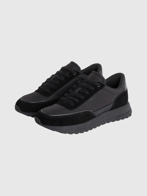 Negru Adidasi Runner Din Amestec De Piele  Barbati