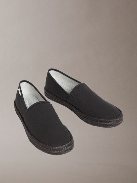 Negru Javi - Espadrile Din Bumbac Canvas  Barbati