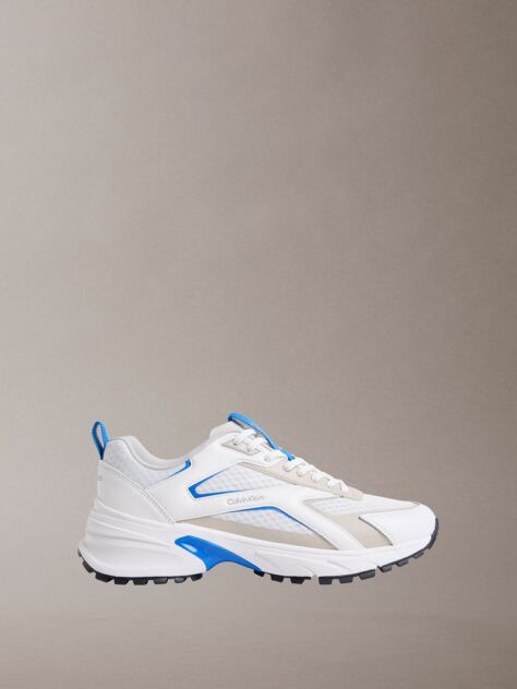 Alb Trailblazer – Adidasi De Alergare Din Material Mesh Mix  Barbati