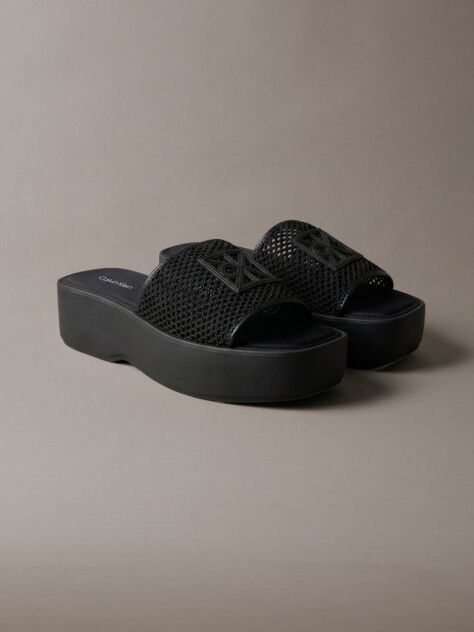 Negru Amelia - Papuci Cu Platforma Din Mesh  Femei