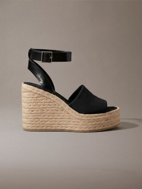 Negru Elisabeth - Sandale Tip Espadrille Cu Platforma Wedge  Femei