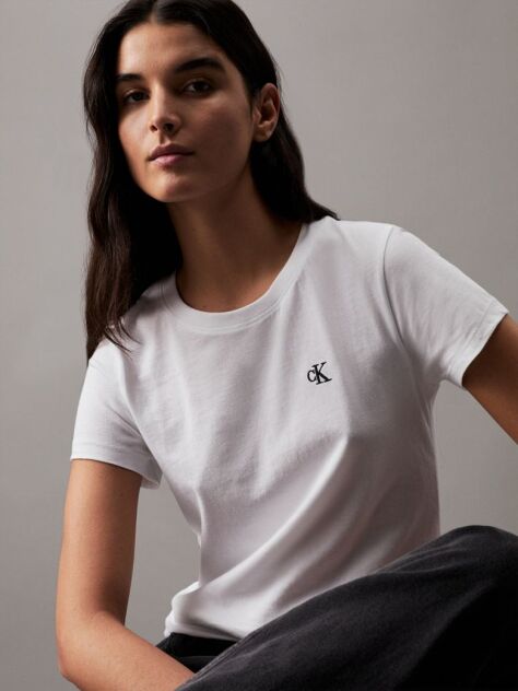 Alb Tricou Slim Din Bumbac Organic  Femei