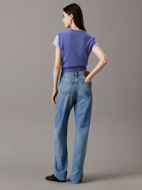 Denim Blugi Drepti Cu Talie Inalta  Femei