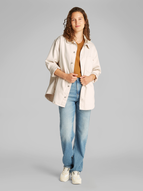 Denim Camasa Lejera Din In Stil Anii 90  Femei