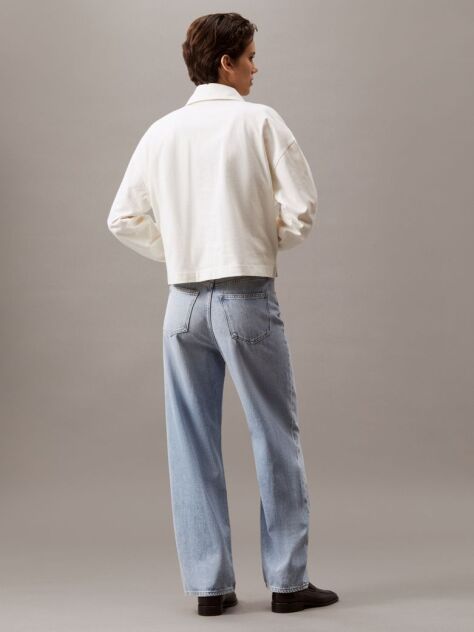 Denim Blugi Cu Talie Inalta Si Croiala Barrel  Femei