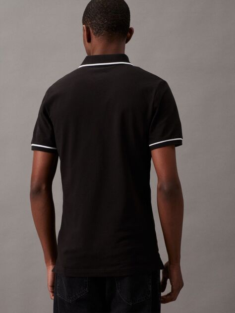 Negru Tricou Polo Slim  Barbati