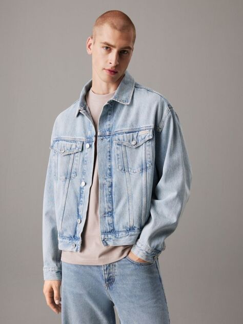 Denim Jacheta Denim Cu Silueta Relaxata  Barbati