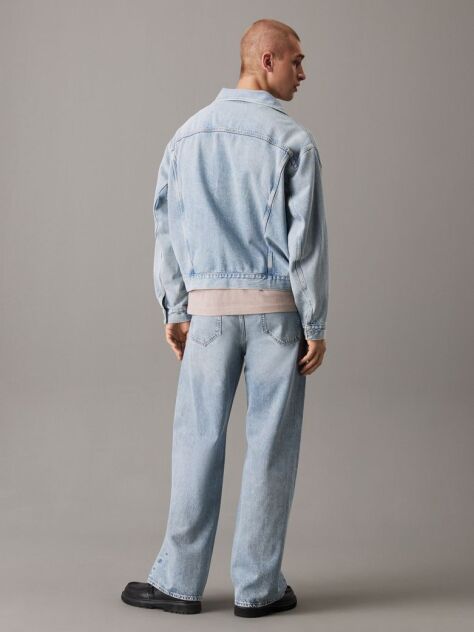 Denim Jacheta Denim Cu Silueta Relaxata  Barbati
