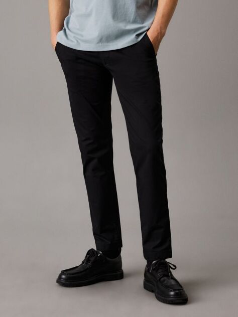 Negru Pantaloni Chino Cu Croiala Tapered  Barbati