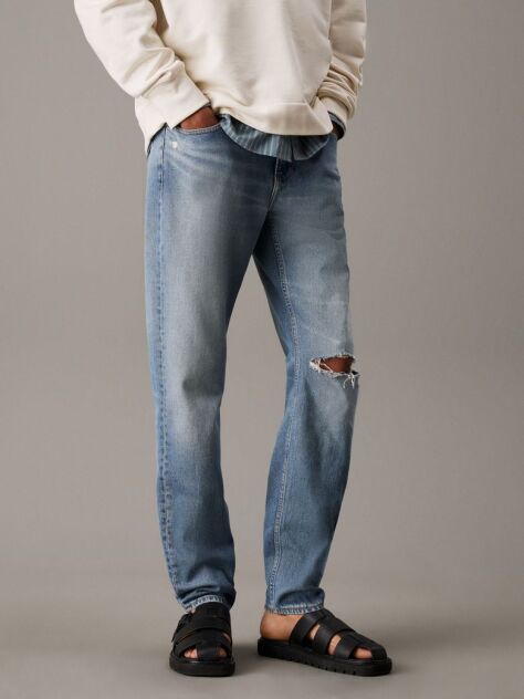 Denim Blugi Slim Cu Croiala Tapered  Barbati