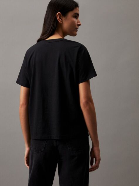 Negru Tricou Din Bumbac Moale  Femei