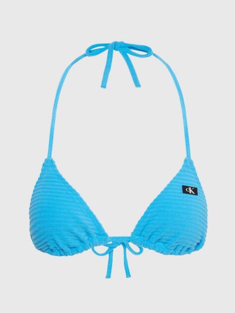 Albastru Sutien De Baie Triunghi - CK Monograma Rib  Femei