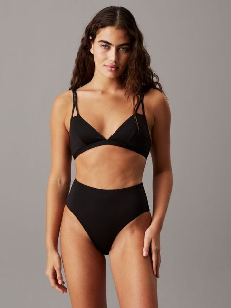 Negru Sutien De Baie Triunghi - CK Split Elastic  Femei