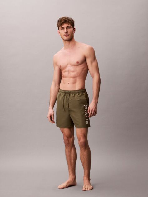 Verde Pantaloni Scurti De Baie Medii Cu Snur - Intense Power  Barbati