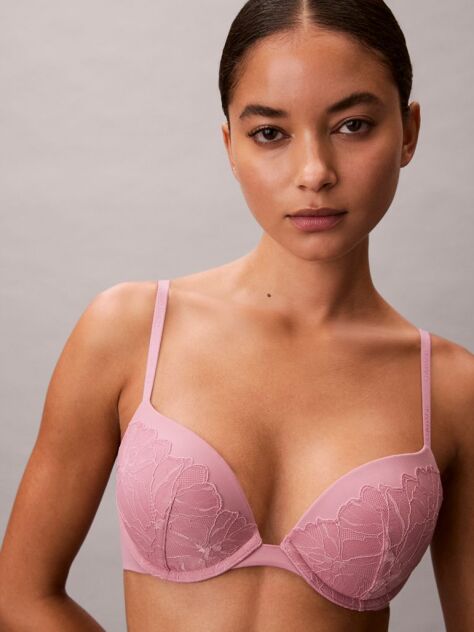 Roz Sutien Push Up Cu Decolteu Adanc - Perfectly Fit Lace  Femei