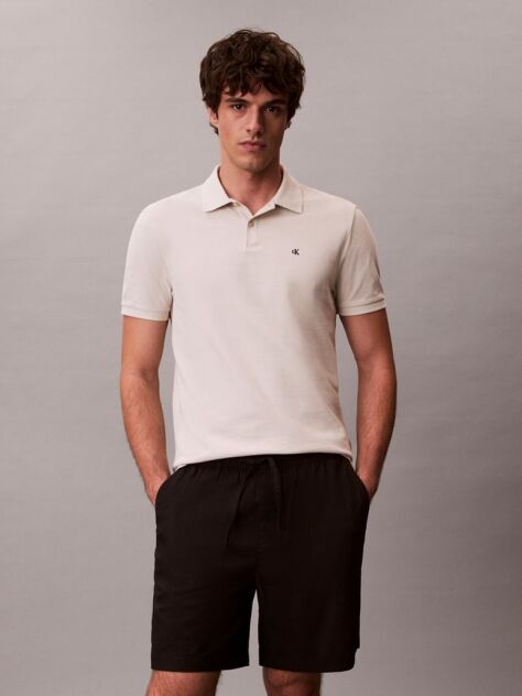 Bej Tricou Polo Din Bumbac Piqué  Barbati