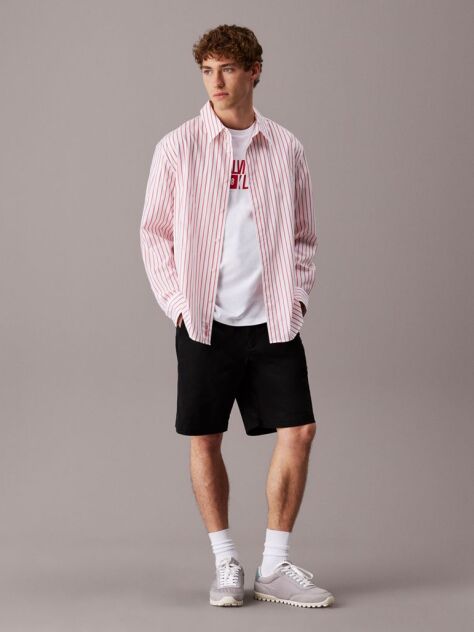 Black Soft Twill Chino Shorts  Men