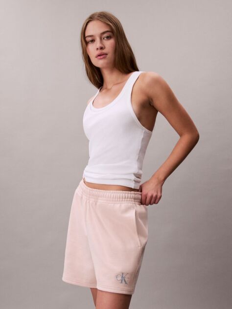 Portocaliu Pantaloni Scurti Jogger Din Bumbac Terry  Femei
