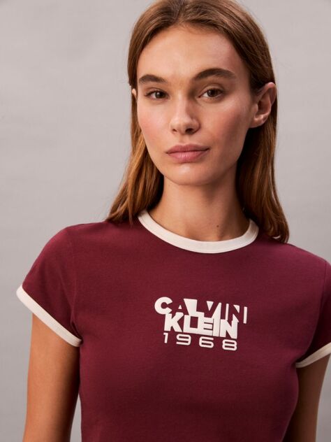 Rosu Tricou Cu Grafic Logo 1968  Femei