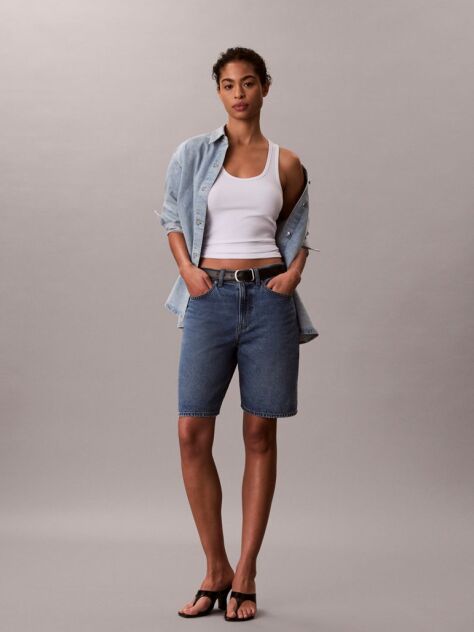 Denim Pantaloni Scurti Bermuda Din Denim  Femei