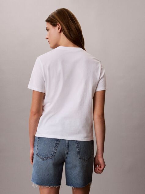 Alb Tricou Cu Guler Rotund Cu Imprimeu Scris De Mana  Femei