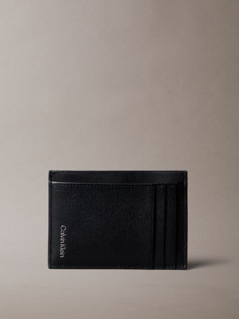 Negru Portcard Vertical Din Piele  Barbati
