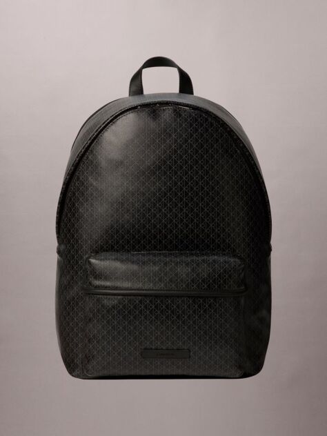 Negru Rucsac Din Canvas Imprimat Cu Emblema Logo  Barbati