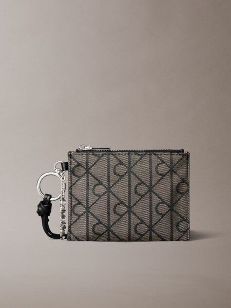 Multi Charm Pentru Geanta Din Jacquard Cu Logo Si Compartiment Cu Fermoar  Femei