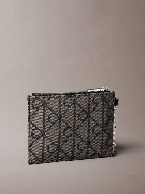 Multi Charm Pentru Geanta Din Jacquard Cu Logo Si Compartiment Cu Fermoar  Femei