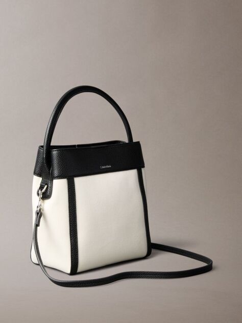 Alb Geanta Bucket Din Bumbac Canvas  Femei