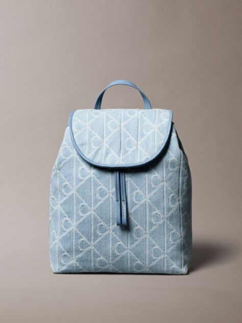 Denim Rucsac Din Denim Cu Logo Jacquard  Femei